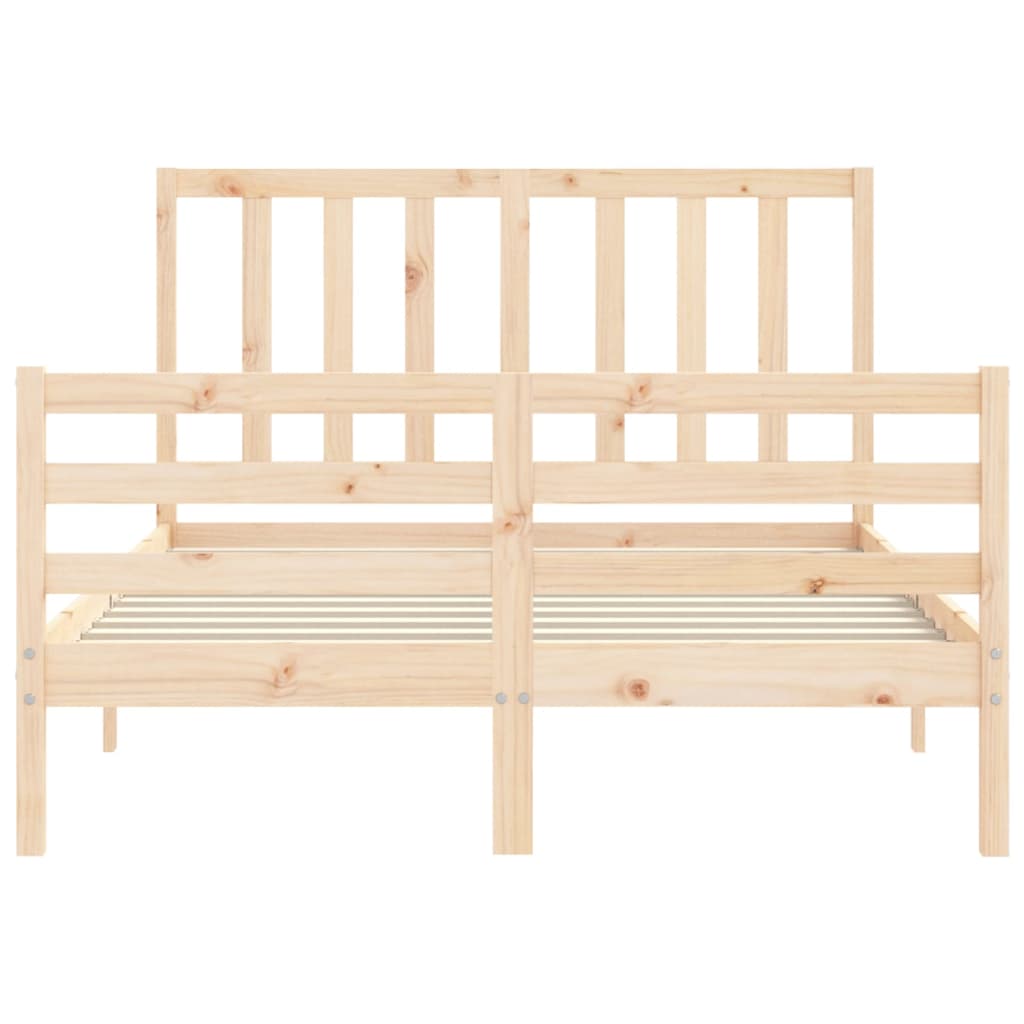 vidaXL Bed Frame without Mattress Small Double Solid Wood Pine