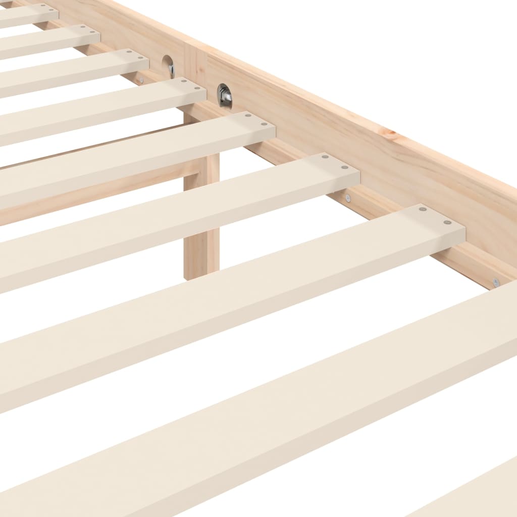 vidaXL Bed Frame without Mattress Double Solid Wood Pine