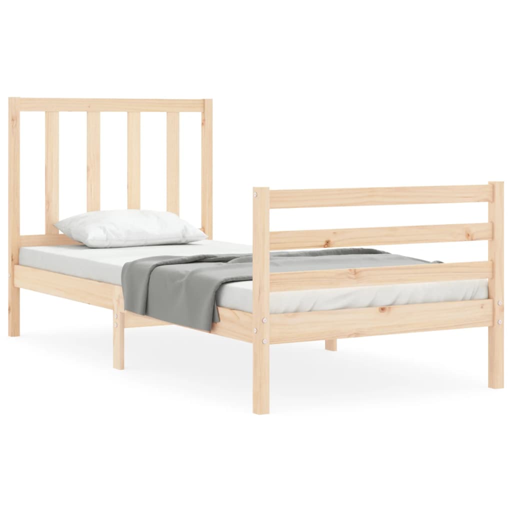 vidaXL Bed Frame without Mattress 90x200 cm Solid Wood Pine