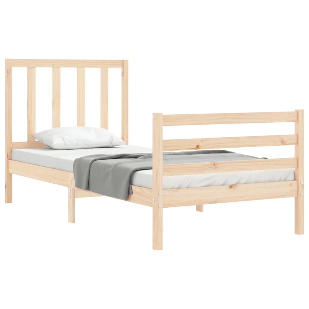 vidaXL Bed Frame without Mattress 90x200 cm Solid Wood Pine