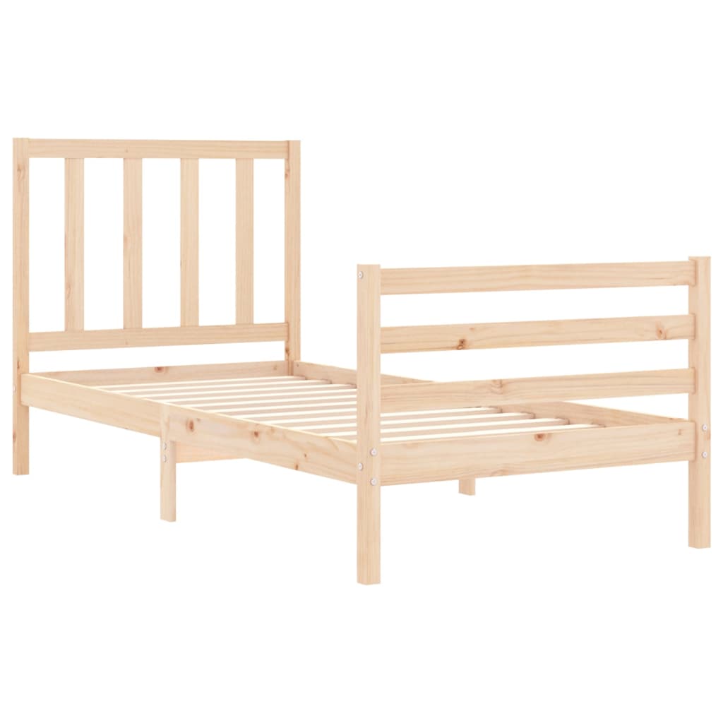 vidaXL Bed Frame without Mattress 90x200 cm Solid Wood Pine