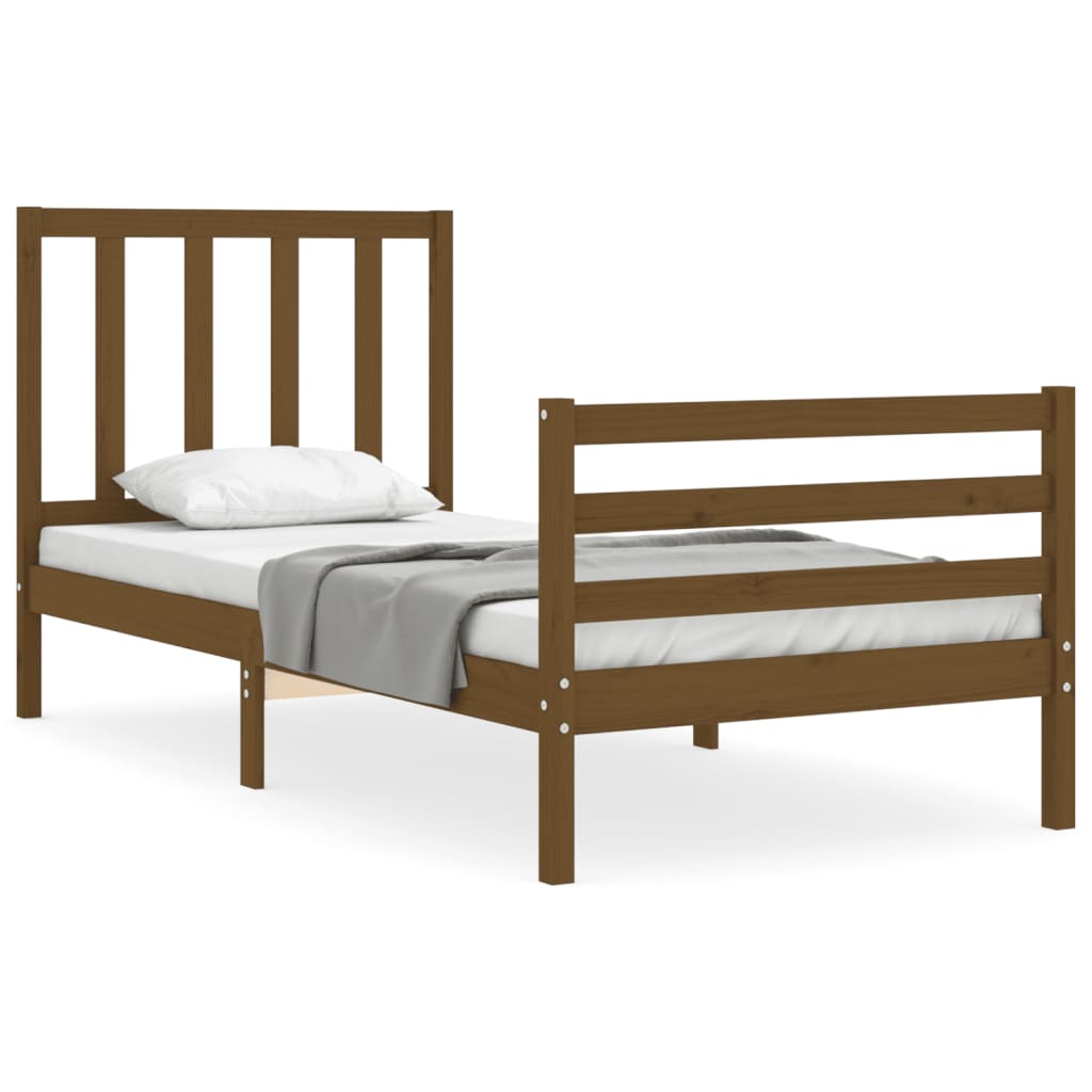 vidaXL Bed Frame without Mattress Honey Brown 90x200 cm Solid Wood Pine