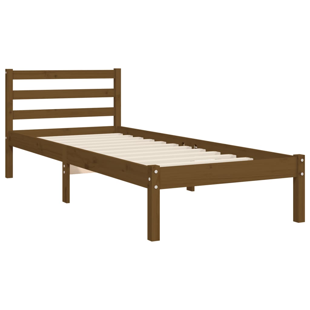 vidaXL Bed Frame without Mattress Honey Brown 90x200 cm Solid Wood Pine