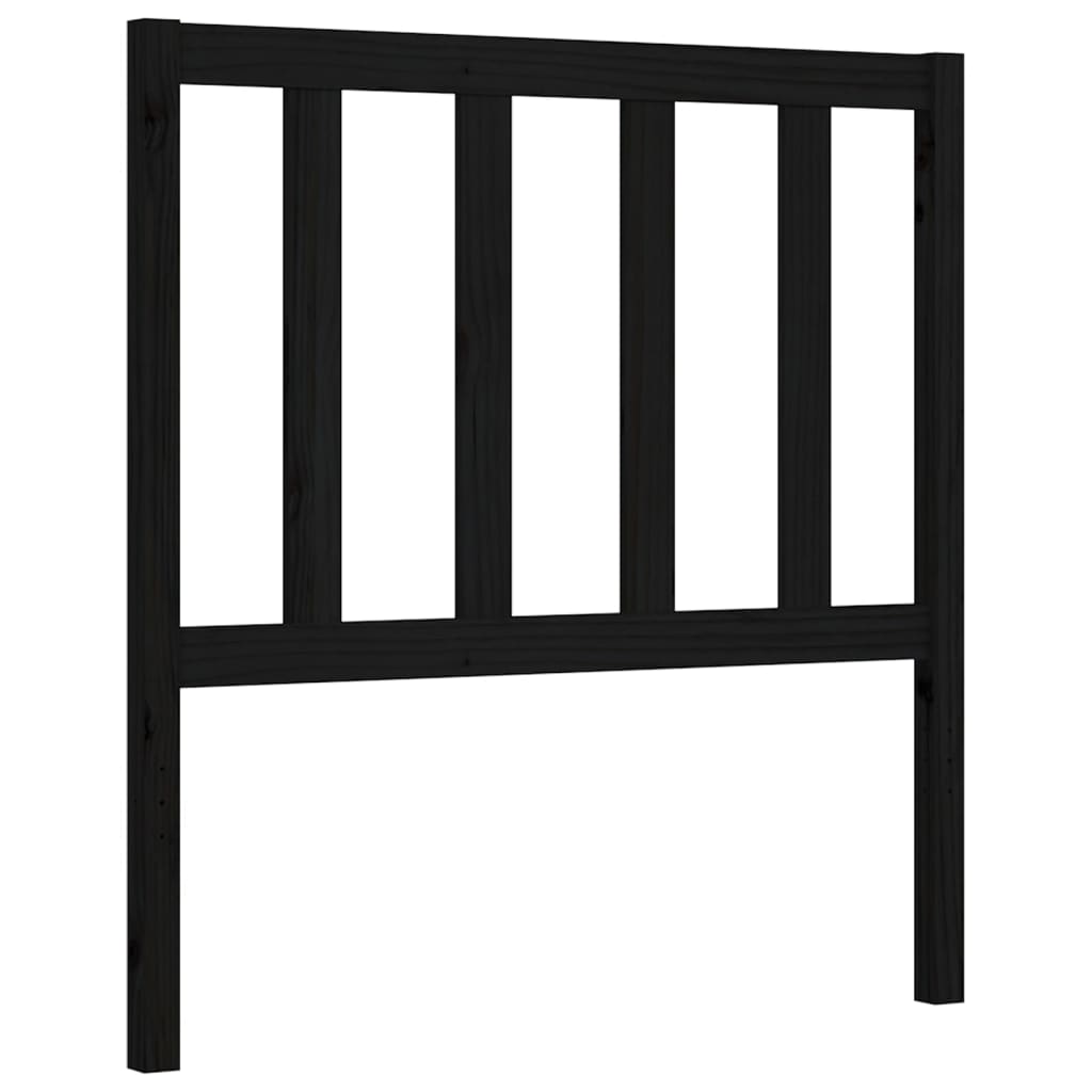 vidaXL Bed Frame without Mattress Black 90x200 cm Solid Wood Pine