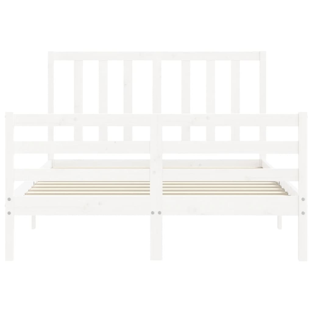 vidaXL Bed Frame without Mattress White 120x200 cm Solid Wood Pine