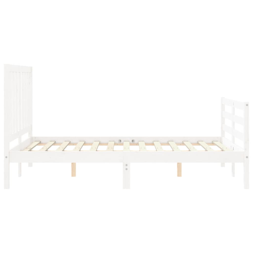 vidaXL Bed Frame without Mattress White 120x200 cm Solid Wood Pine