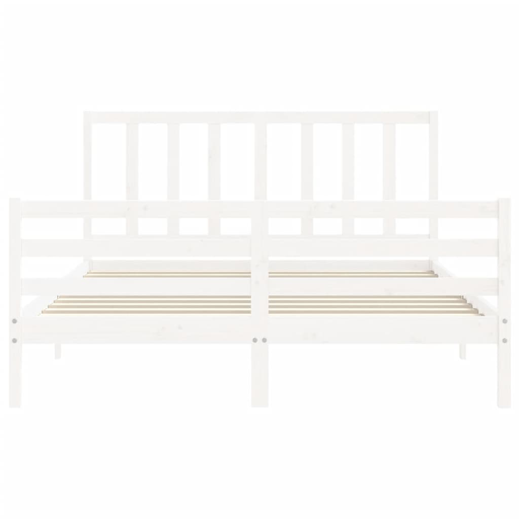 vidaXL Bed Frame without Mattress White 160x200 cm Solid Wood Pine