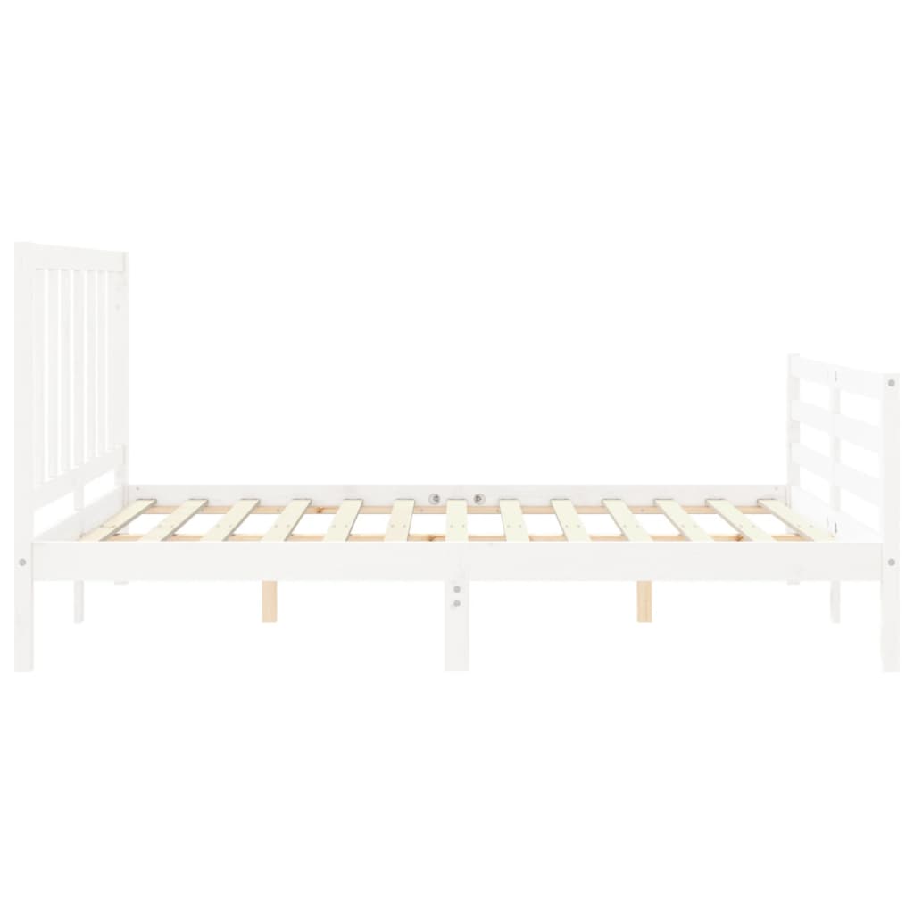 vidaXL Bed Frame without Mattress White 160x200 cm Solid Wood Pine