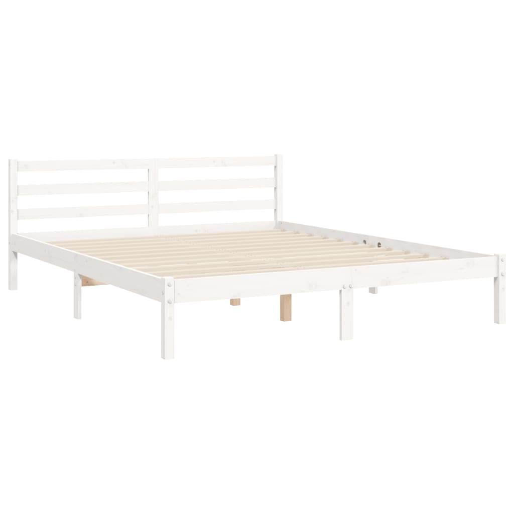 vidaXL Bed Frame without Mattress White 160x200 cm Solid Wood Pine