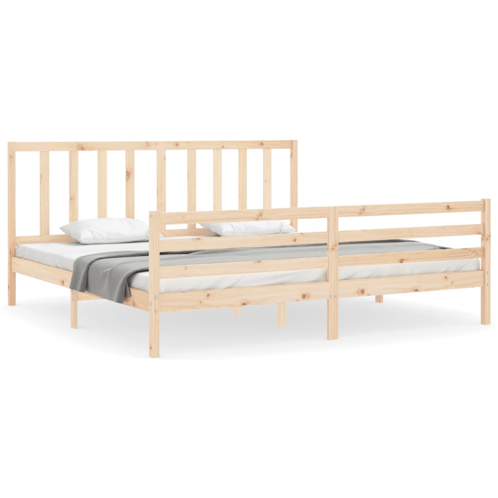 vidaXL Bed Frame without Mattress 200x200 cm Solid Wood Pine