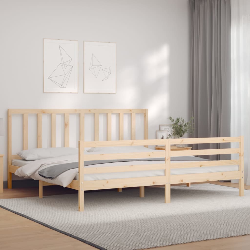 vidaXL Bed Frame without Mattress 200x200 cm Solid Wood Pine