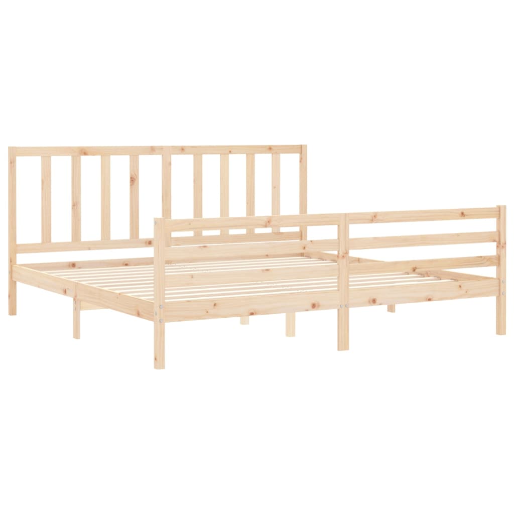 vidaXL Bed Frame without Mattress 200x200 cm Solid Wood Pine