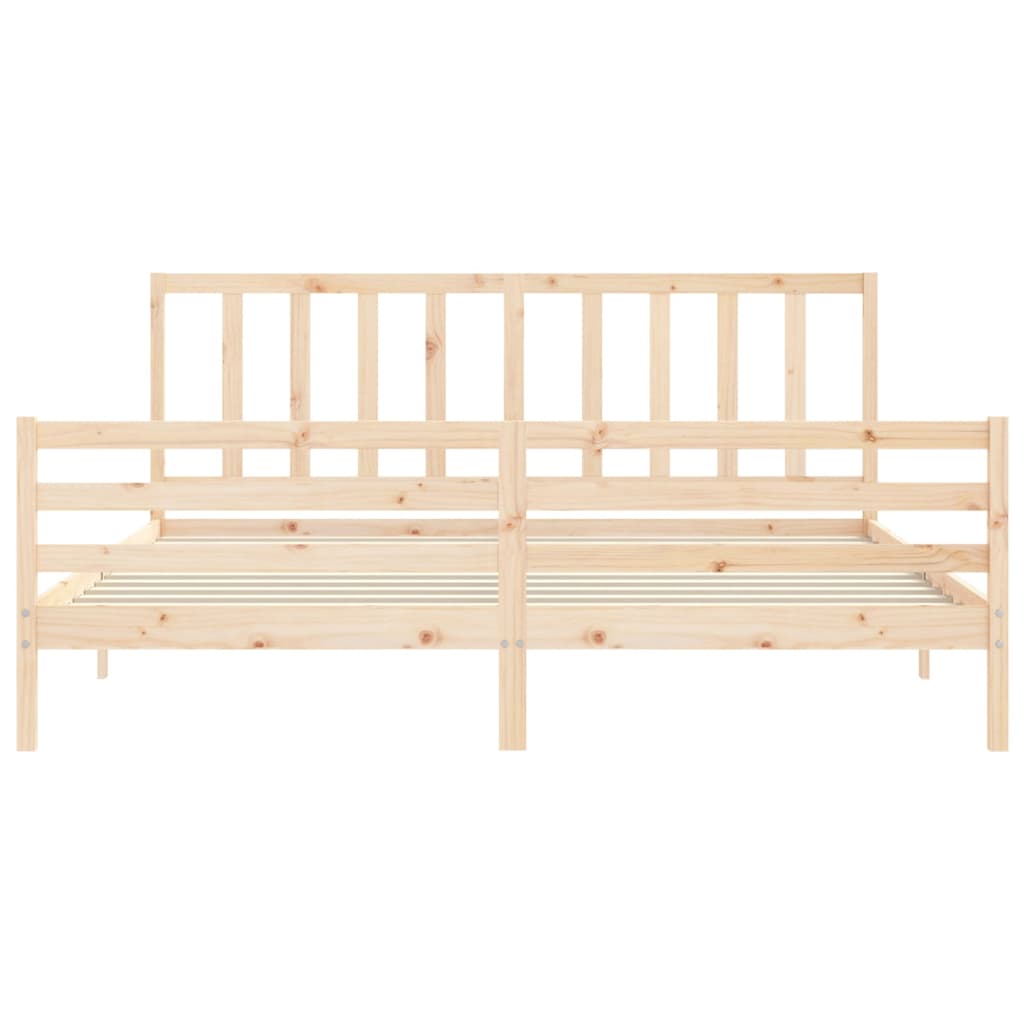 vidaXL Bed Frame without Mattress 200x200 cm Solid Wood Pine