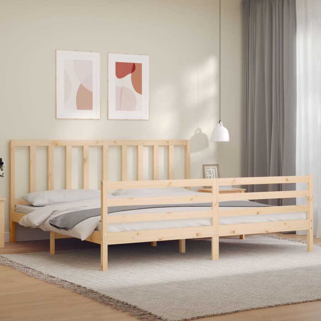 vidaXL Bed Frame without Mattress 200x200 cm Solid Wood Pine