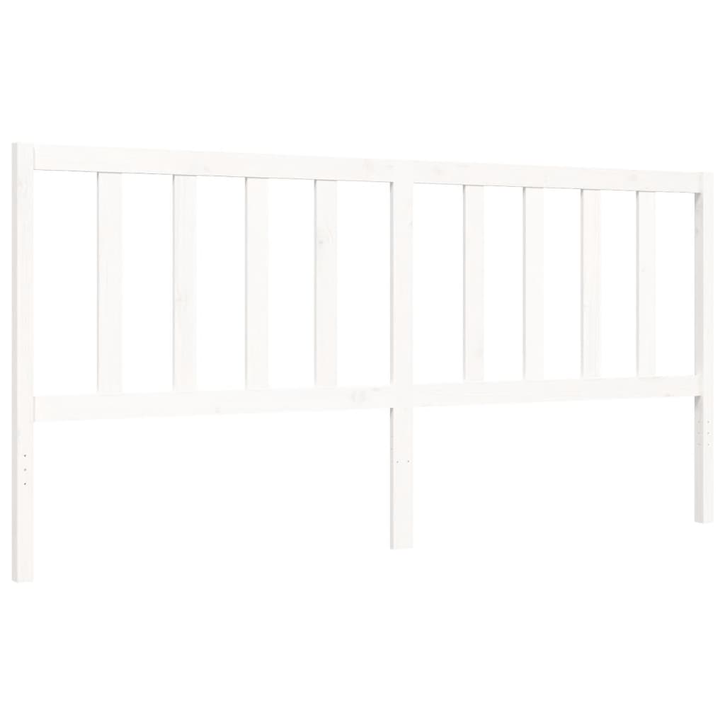 vidaXL Bed Frame without Mattress White 200x200 cm Solid Wood Pine