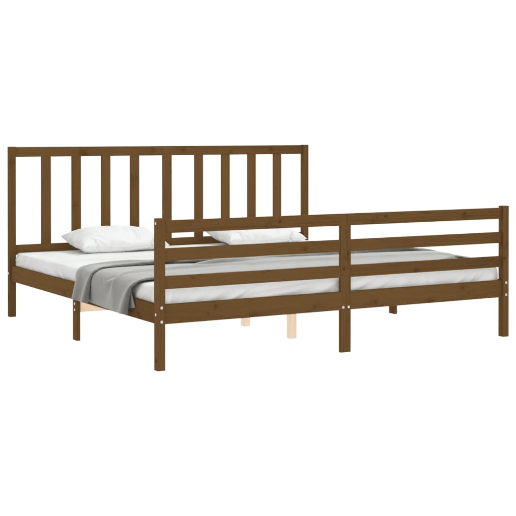 vidaXL Bed Frame without Mattress Honey Brown 200x200 cm Solid Wood Pine