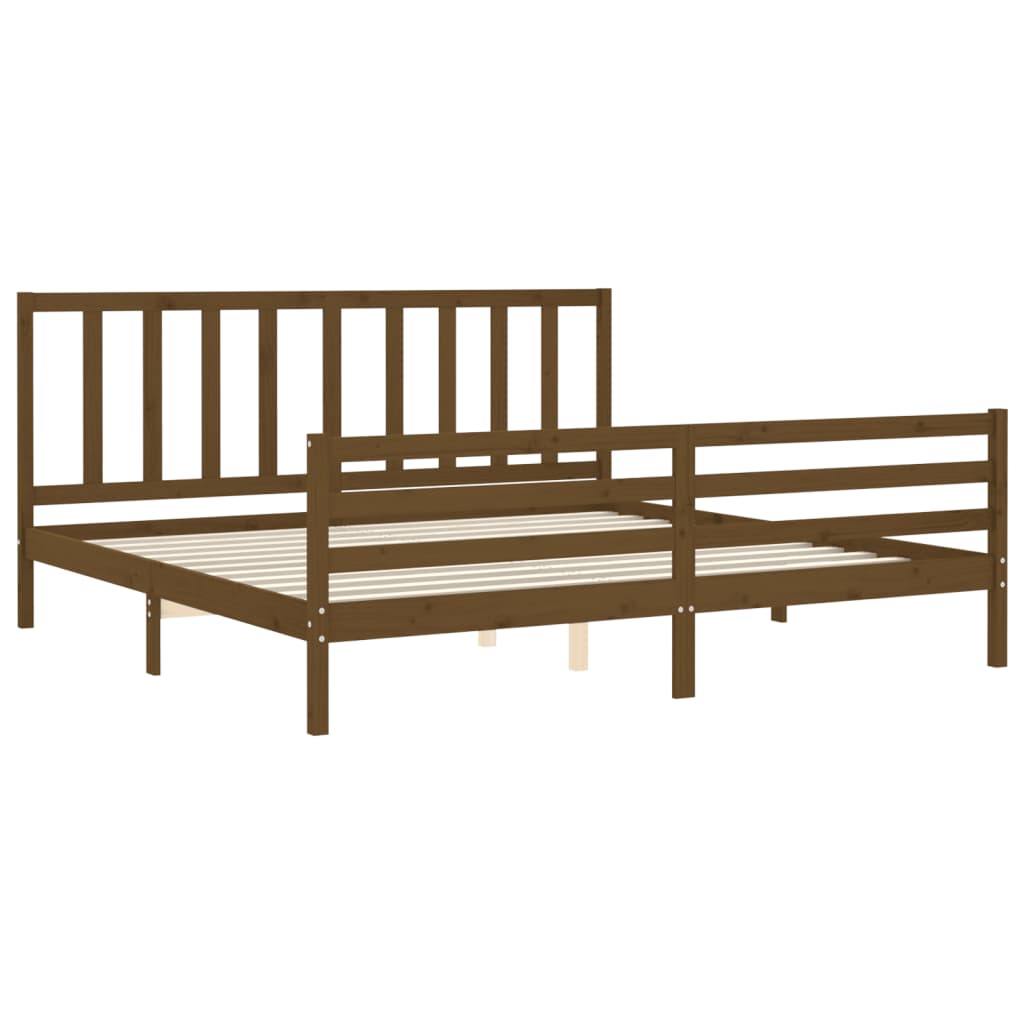 vidaXL Bed Frame without Mattress Honey Brown 200x200 cm Solid Wood Pine