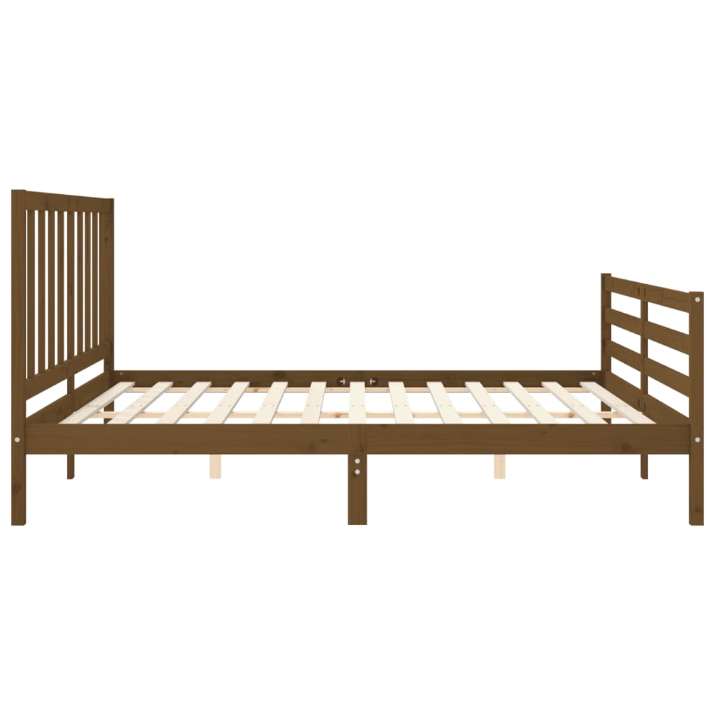 vidaXL Bed Frame without Mattress Honey Brown 200x200 cm Solid Wood Pine