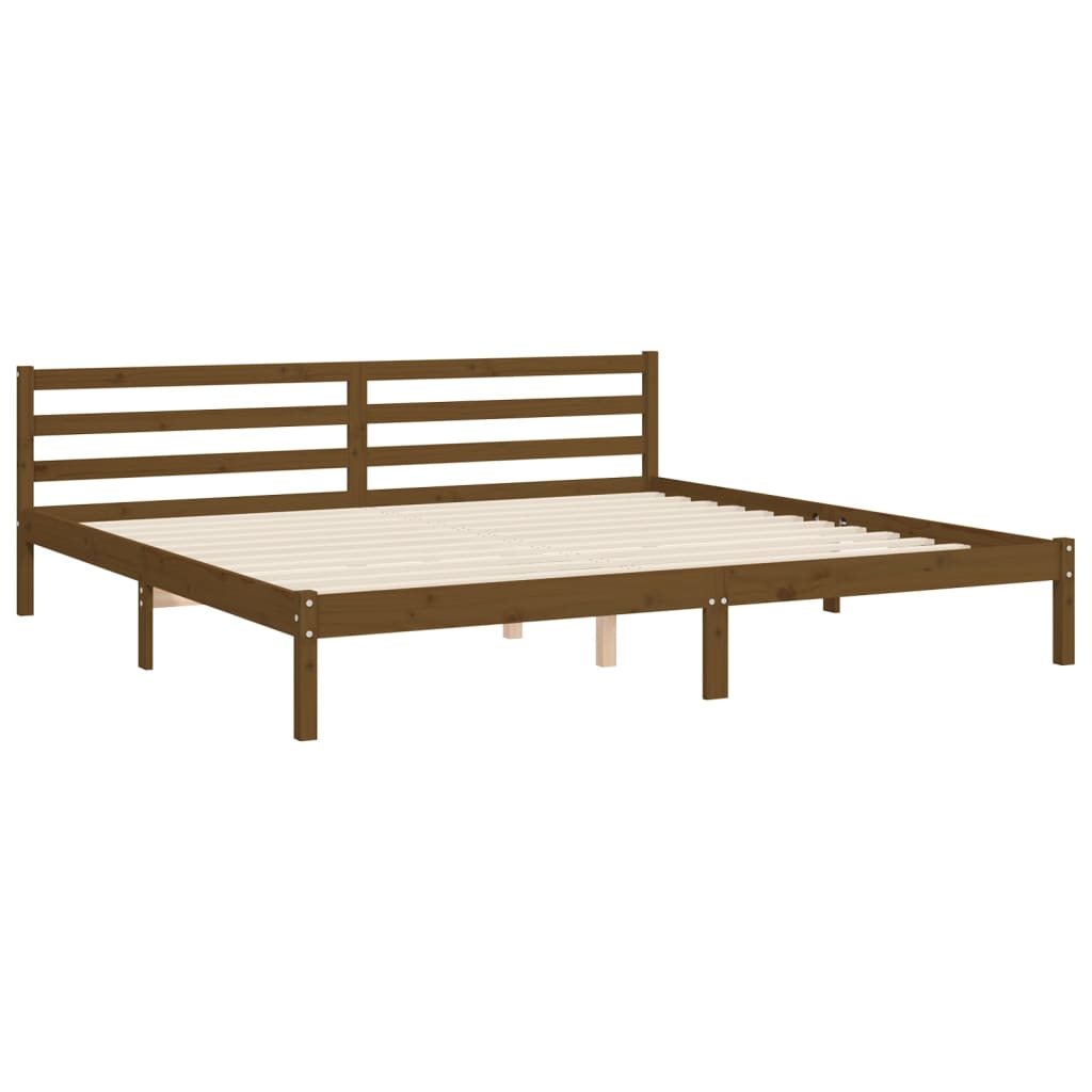 vidaXL Bed Frame without Mattress Honey Brown 200x200 cm Solid Wood Pine