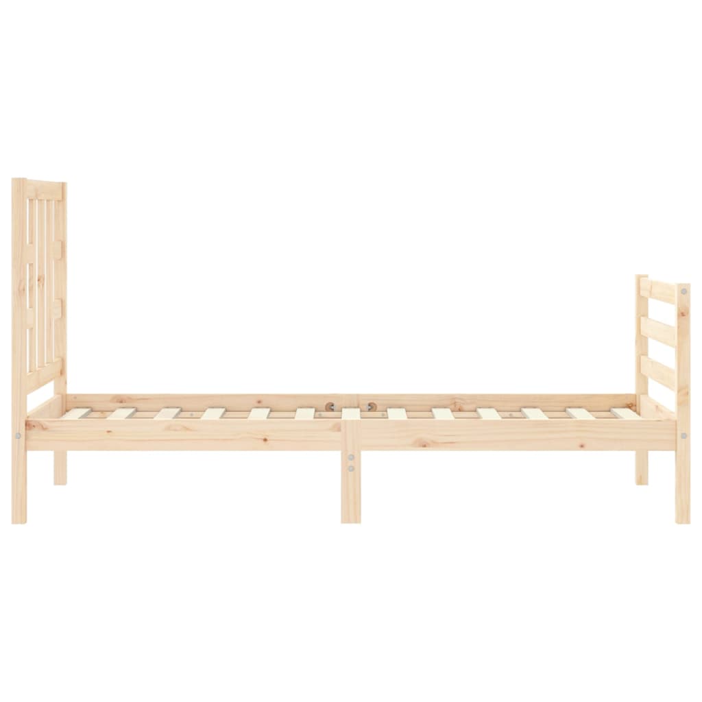 vidaXL Bed Frame without Mattress Small Single Solid Wood Pine