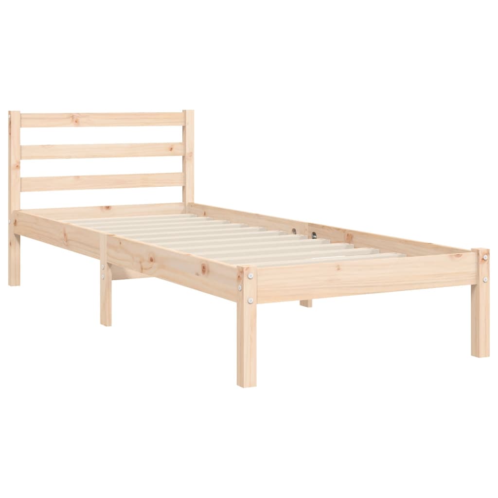 vidaXL Bed Frame without Mattress Small Single Solid Wood Pine