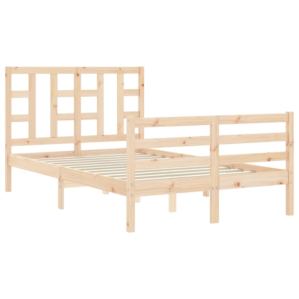 vidaXL Bed Frame without Mattress Small Double Solid Wood Pine