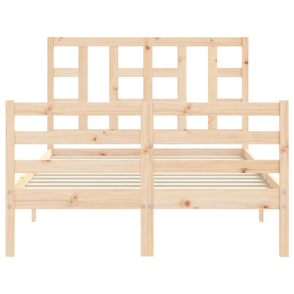 vidaXL Bed Frame without Mattress Small Double Solid Wood Pine