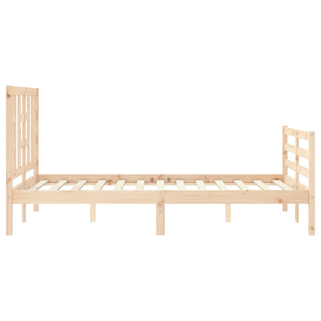 vidaXL Bed Frame without Mattress Small Double Solid Wood Pine