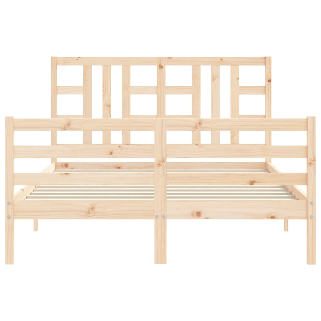 vidaXL Bed Frame without Mattress Double Solid Wood Pine