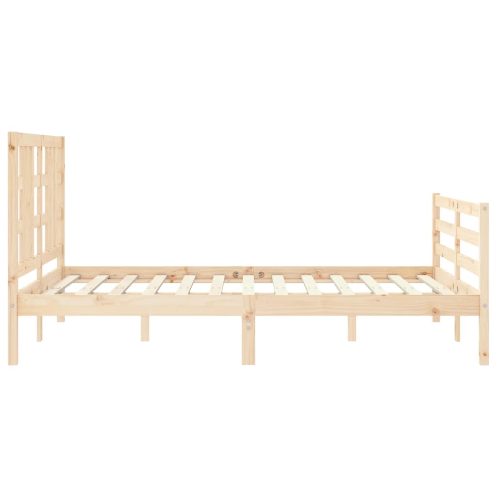 vidaXL Bed Frame without Mattress Double Solid Wood Pine