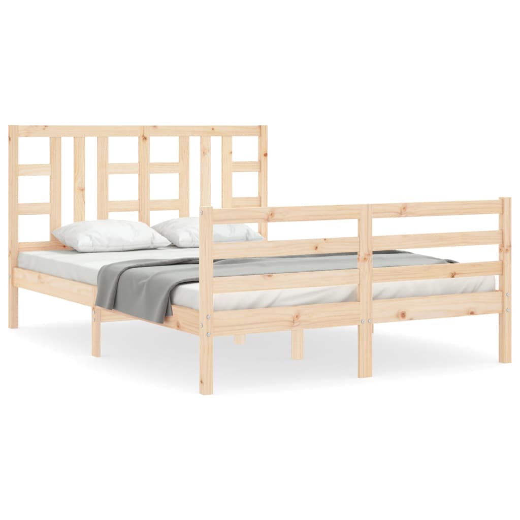 vidaXL Bed Frame without Mattress 140x190 cm Solid Wood Pine