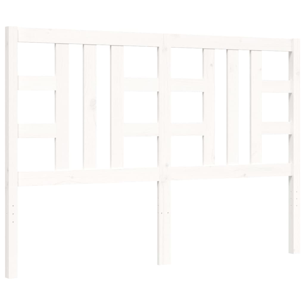 vidaXL Bed Frame without Mattress White 140x190 cm Solid Wood Pine