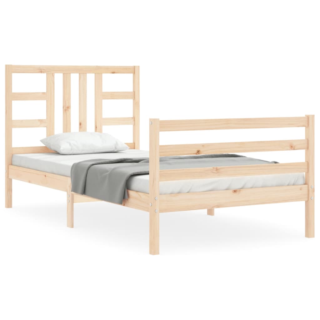 vidaXL Bed Frame without Mattress 90x200 cm Solid Wood Pine