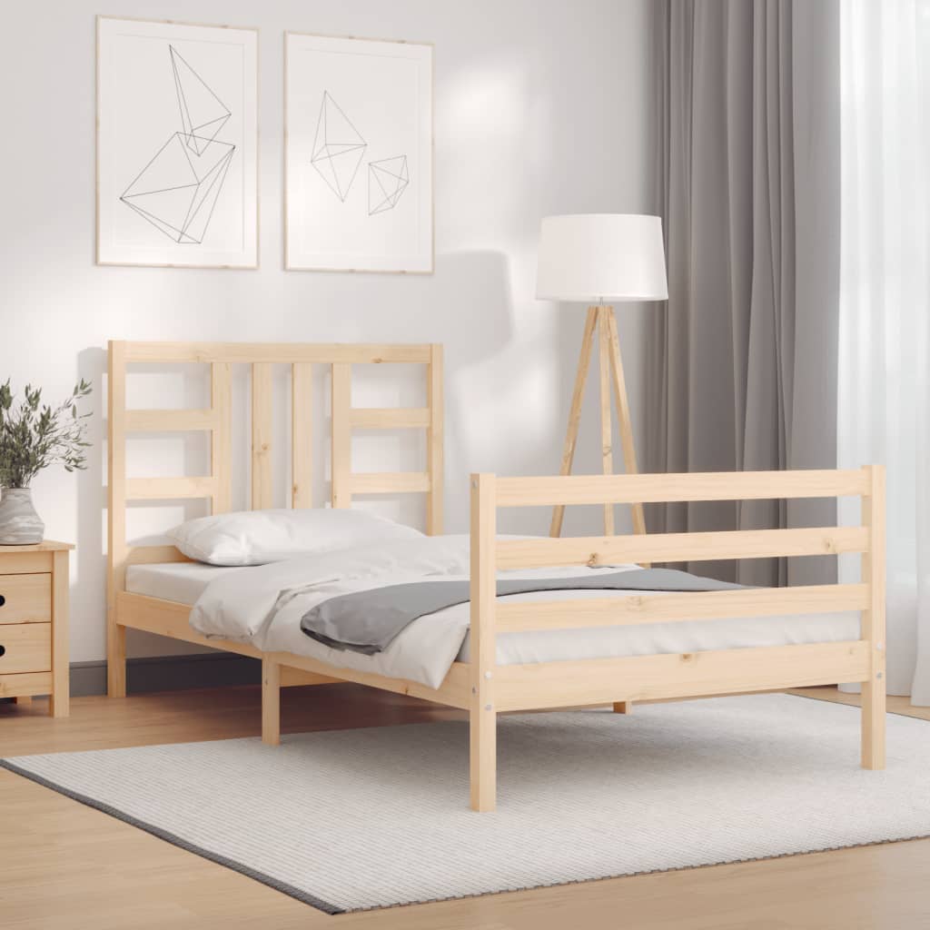 vidaXL Bed Frame without Mattress 90x200 cm Solid Wood Pine