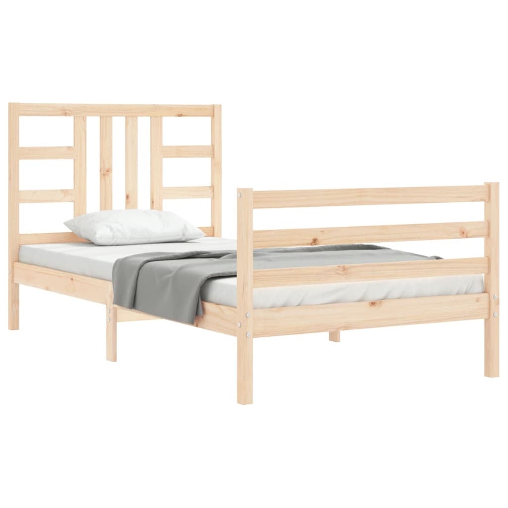 vidaXL Bed Frame without Mattress 90x200 cm Solid Wood Pine