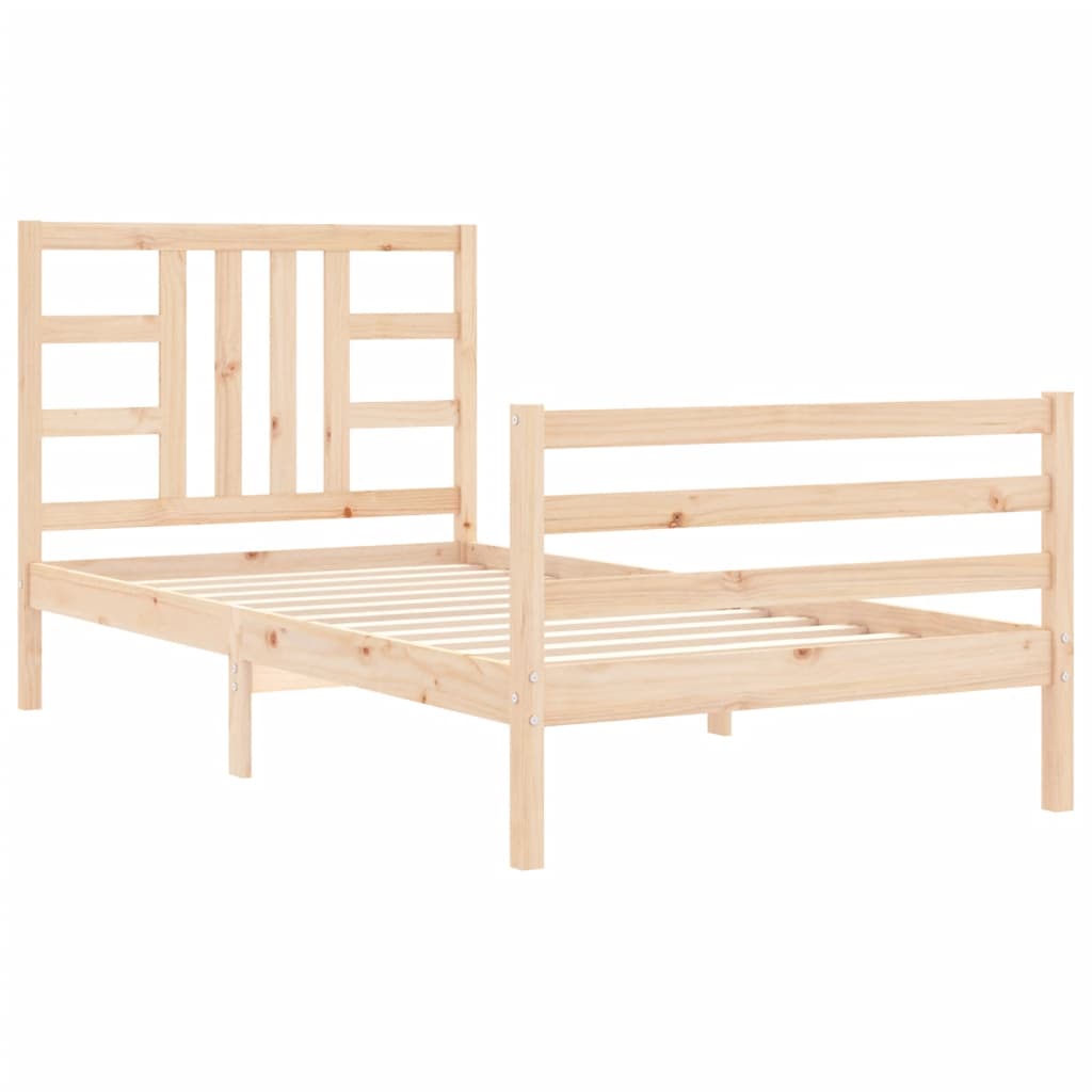 vidaXL Bed Frame without Mattress 90x200 cm Solid Wood Pine