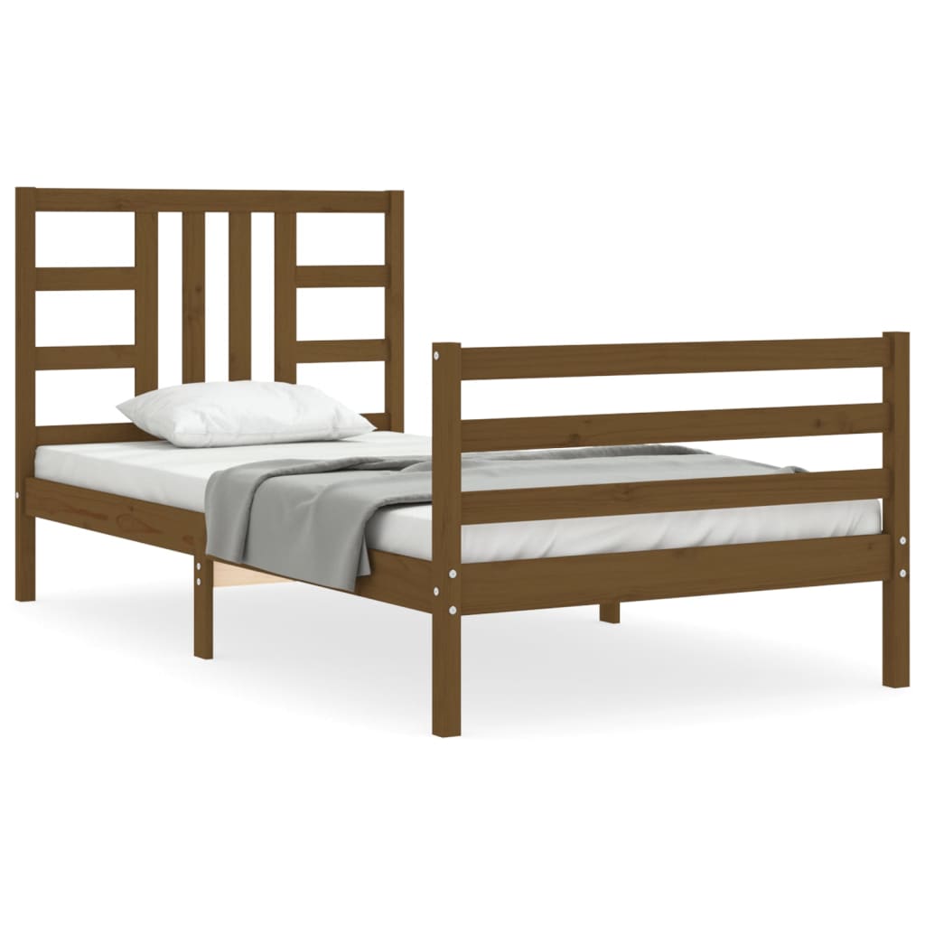 vidaXL Bed Frame without Mattress Honey Brown 90x200 cm Solid Wood Pine