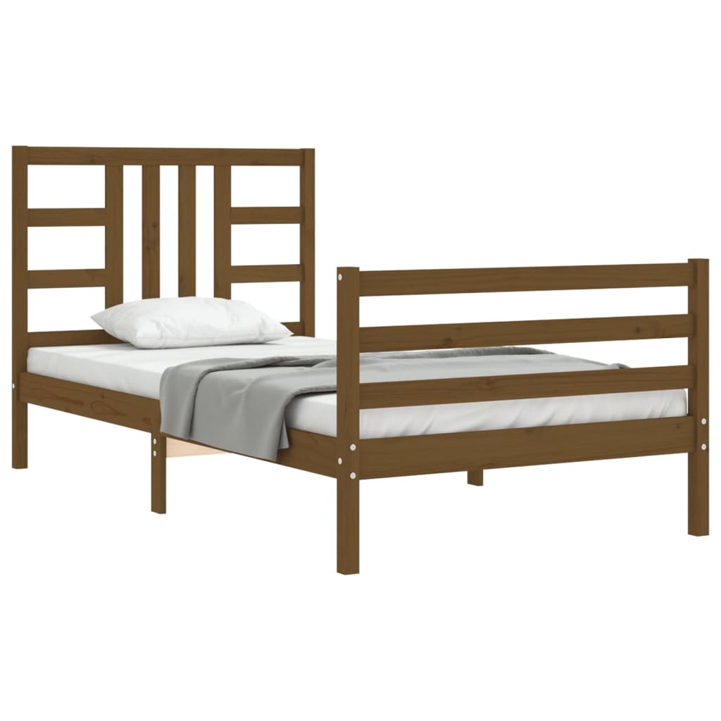 vidaXL Bed Frame without Mattress Honey Brown 90x200 cm Solid Wood Pine