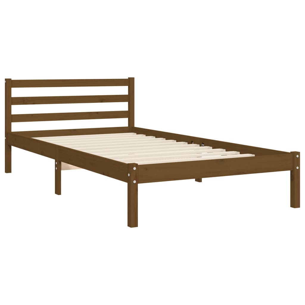 vidaXL Bed Frame without Mattress Honey Brown 90x200 cm Solid Wood Pine