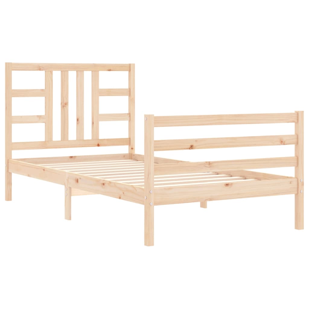 vidaXL Bed Frame without Mattress 100x200 cm Solid Wood Pine