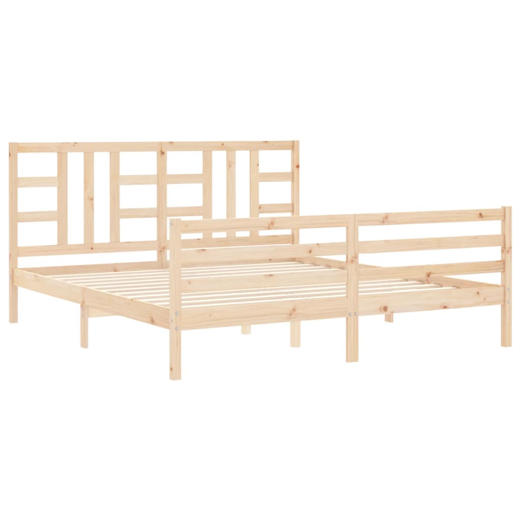 vidaXL Bed Frame without Mattress Super King Size Solid Wood