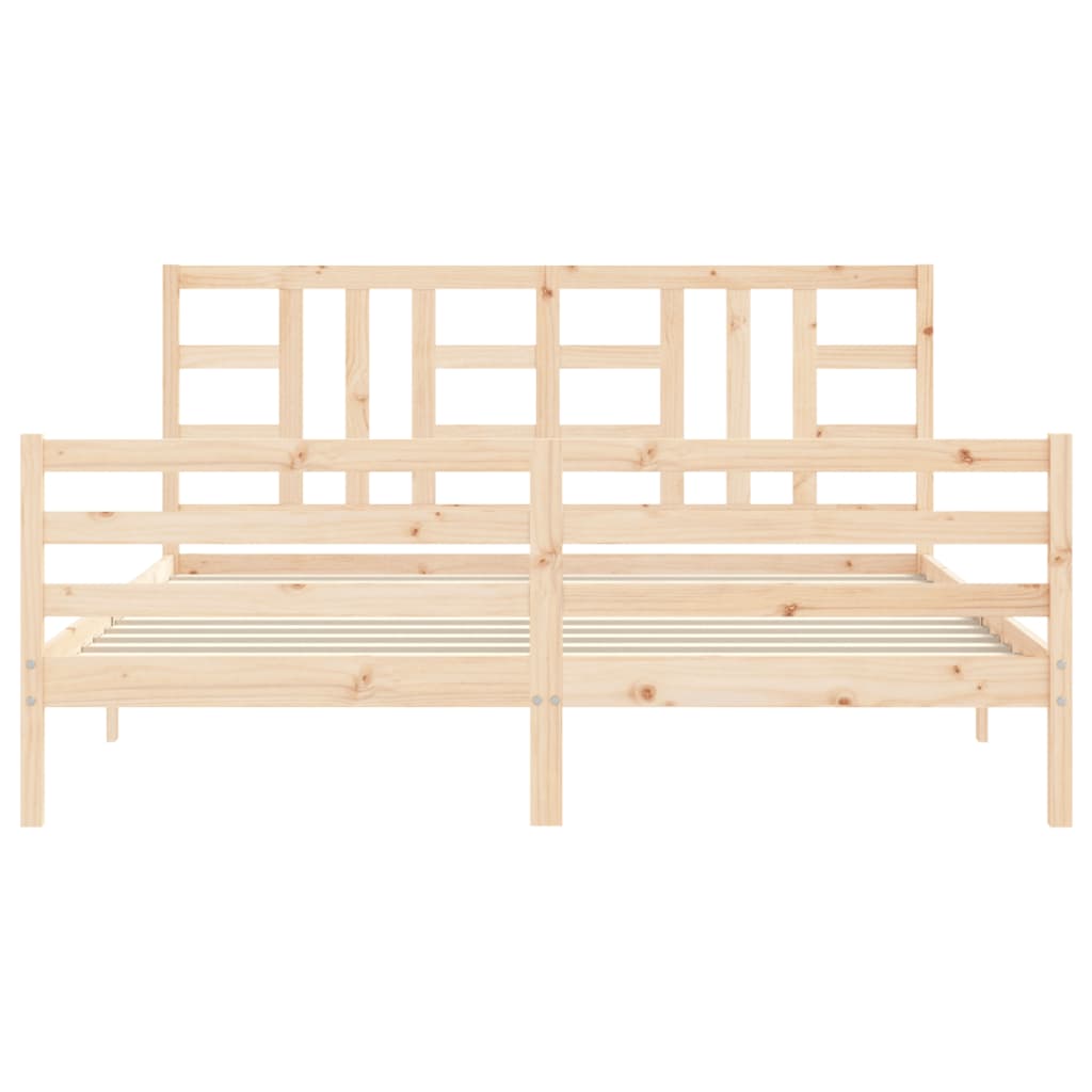 vidaXL Bed Frame without Mattress Super King Size Solid Wood