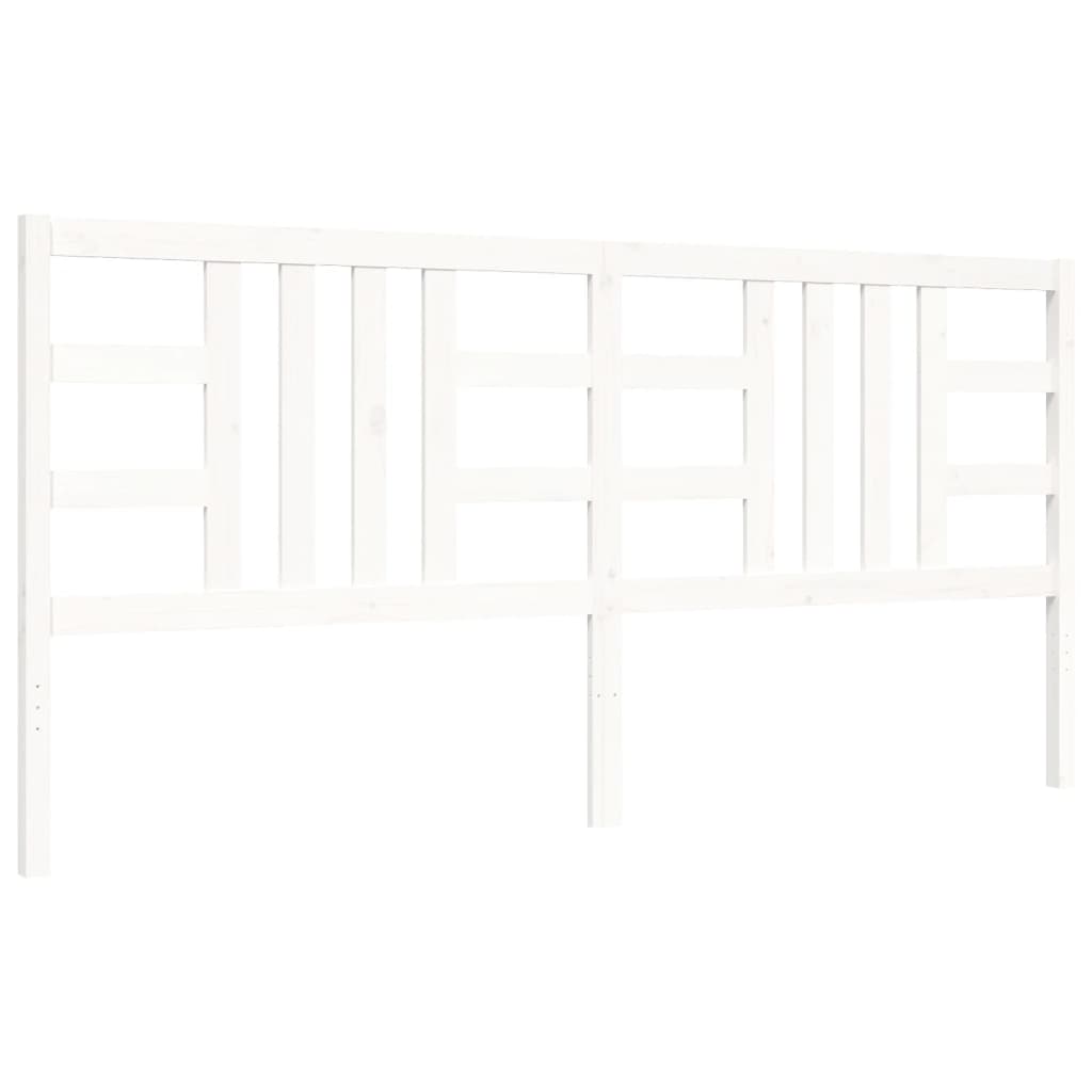 vidaXL Bed Frame without Mattress White 200x200 cm Solid Wood