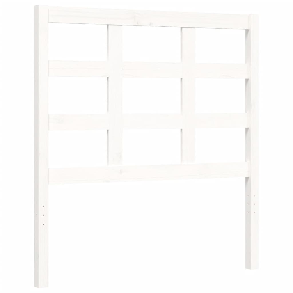 vidaXL Bed Frame without Mattress White Small Single Solid Wood