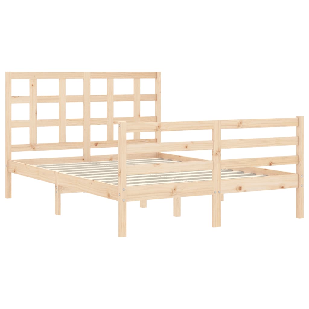 vidaXL Bed Frame without Mattress Small Double Solid Wood