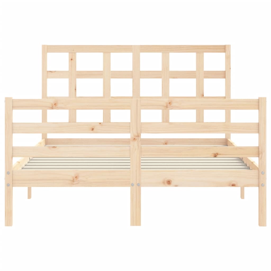 vidaXL Bed Frame without Mattress Small Double Solid Wood