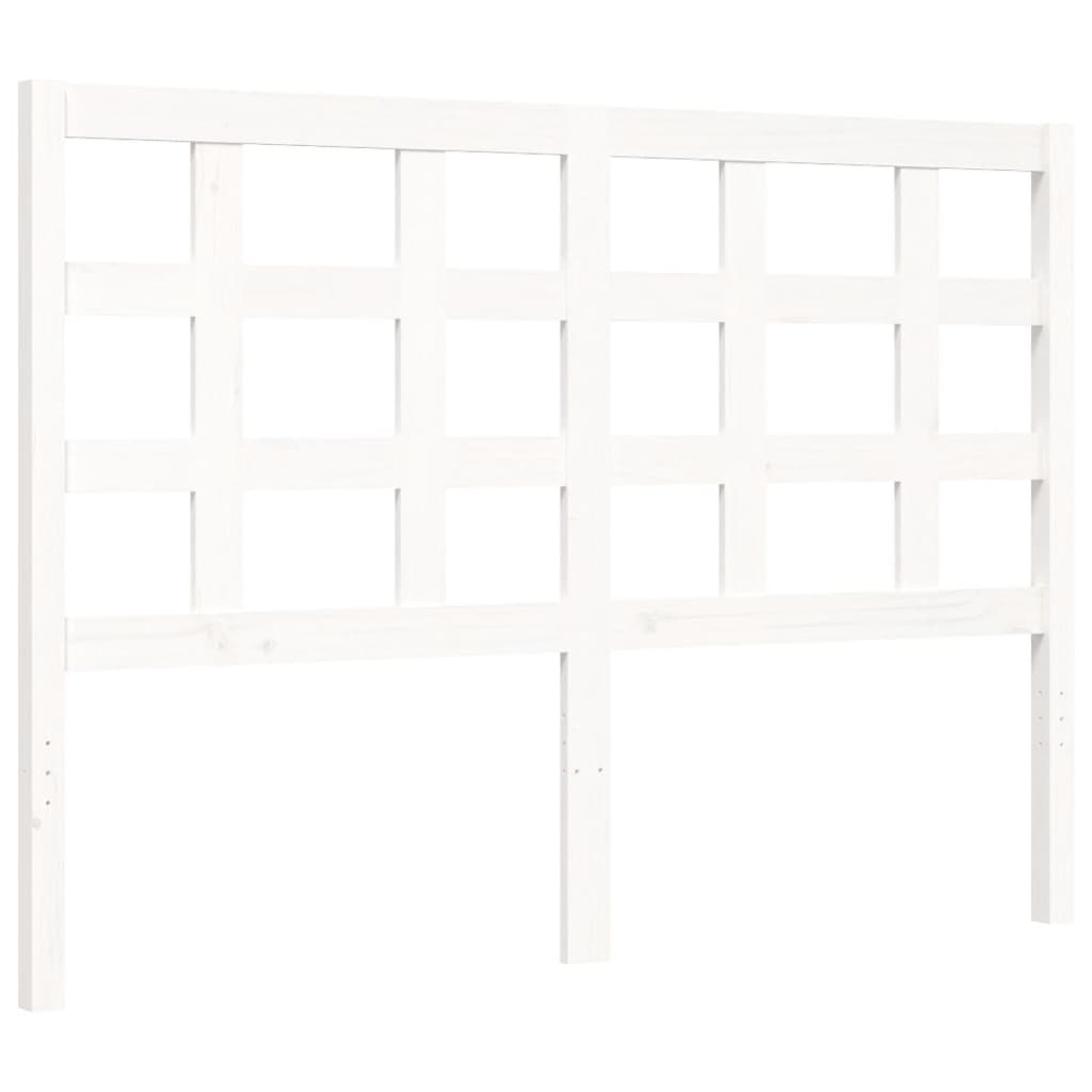 vidaXL Bed Frame without Mattress White 140x190 cm Solid Wood