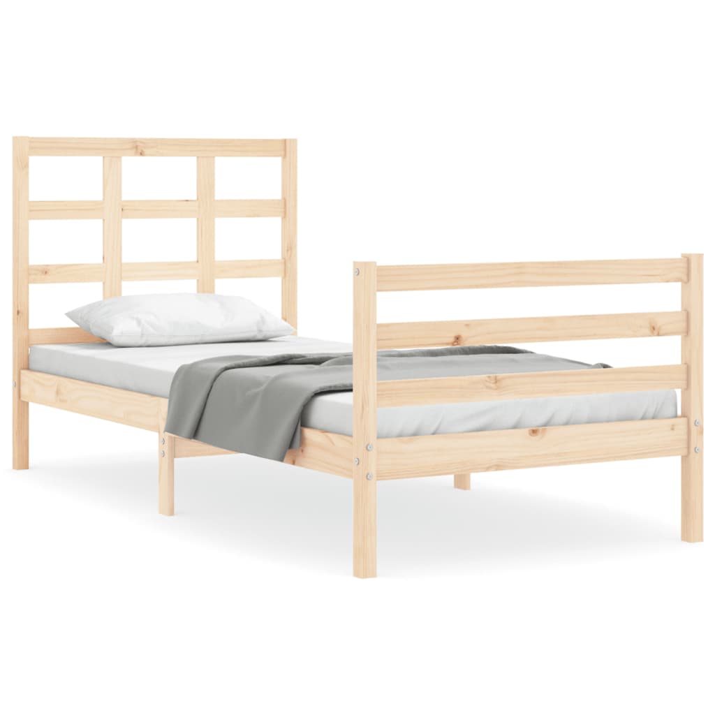 vidaXL Bed Frame without Mattress 90x200 cm Solid Wood