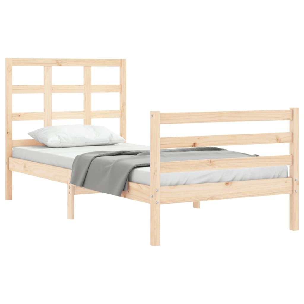 vidaXL Bed Frame without Mattress 90x200 cm Solid Wood