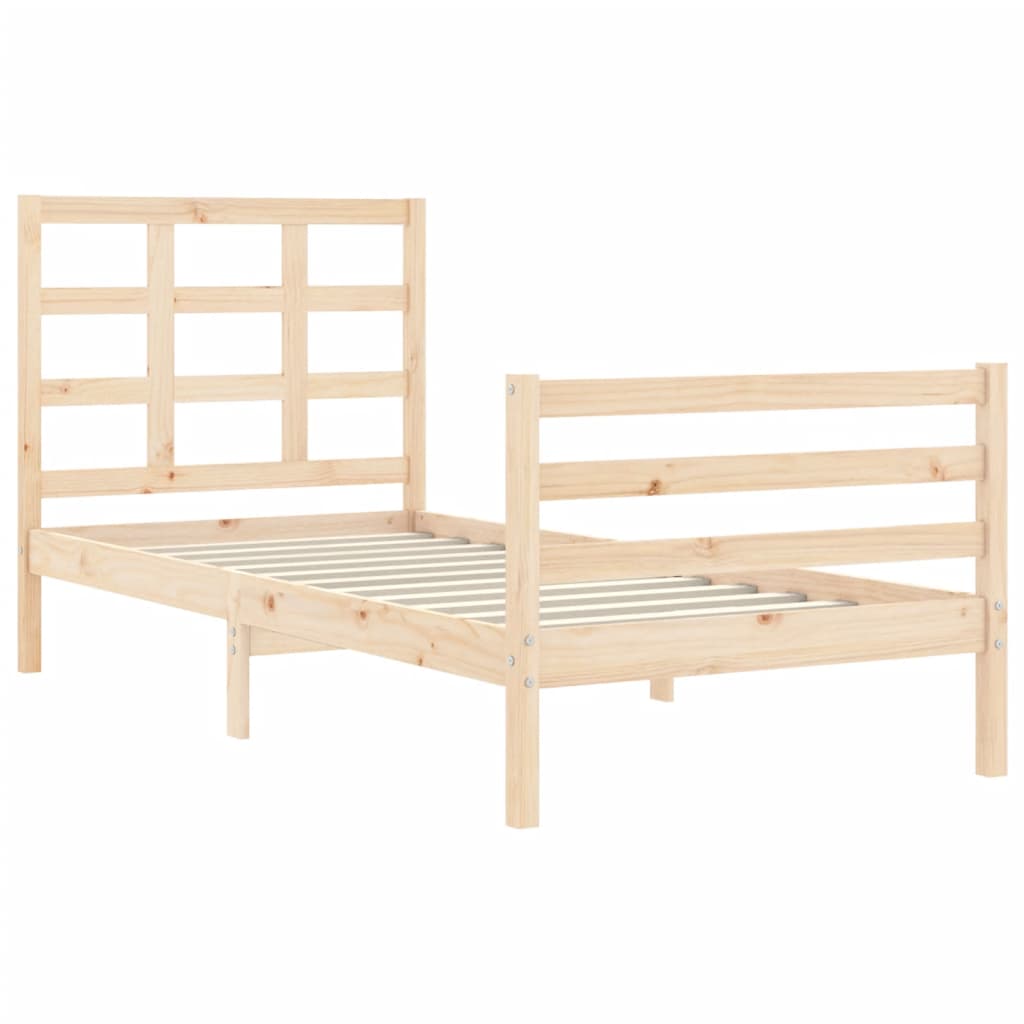 vidaXL Bed Frame without Mattress 90x200 cm Solid Wood